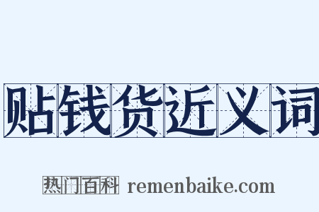 贴钱货近义词是什么意思的图片